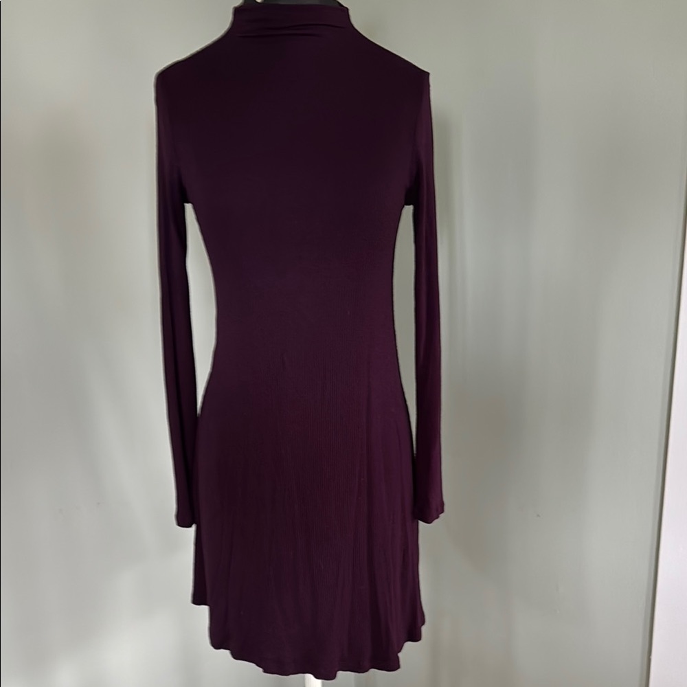 Elegant Purple Long-Sleeve Dress
